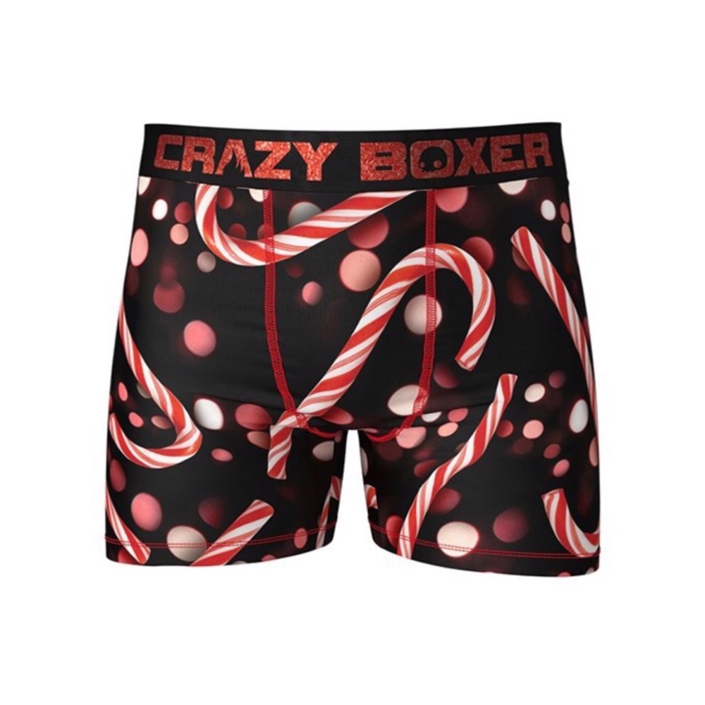 🆕 Crazy Boxer •Candy Canes Boxer Briefs